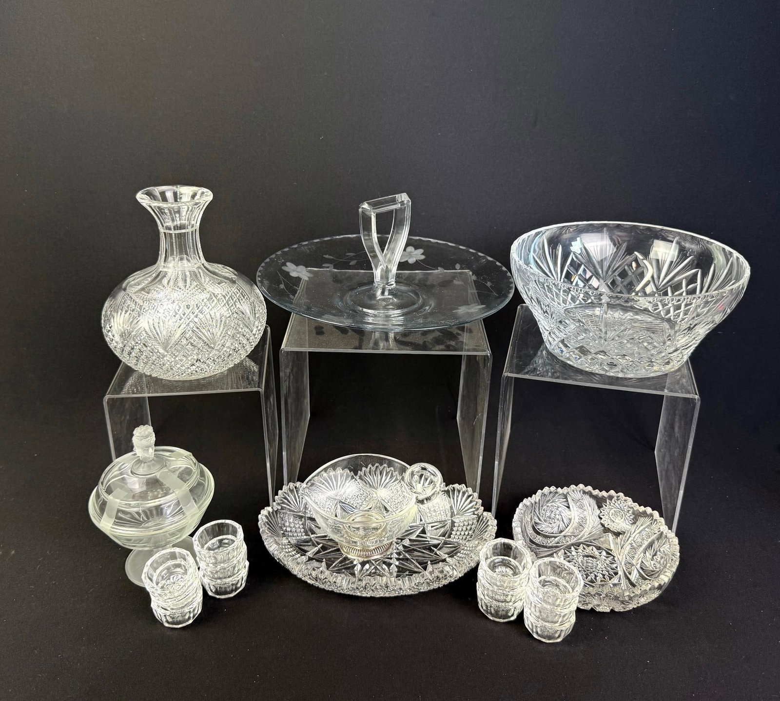 Cut, Pressed, and Etched Glassware (1 of 6)