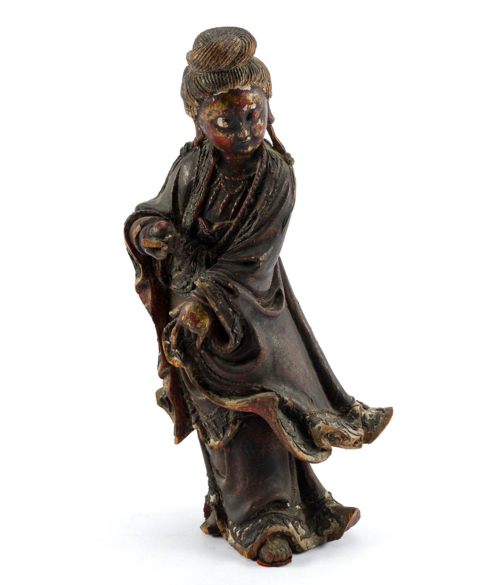 Chinese Carved Wood Figure of Guanyin (1 of 4)