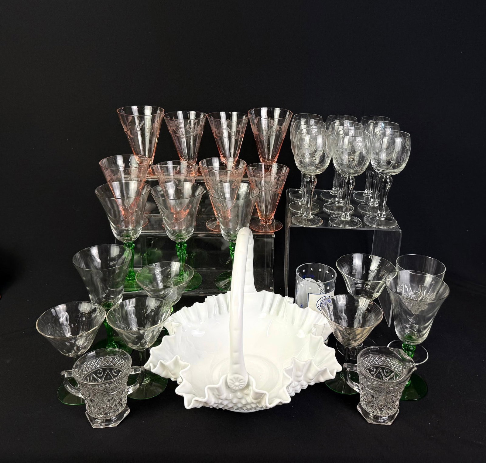 32 Pieces of Glassware (1 of 3)