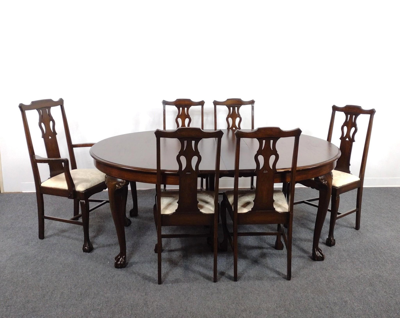 Chippendale Style Mahogany Dining Room Suite (1 of 7)