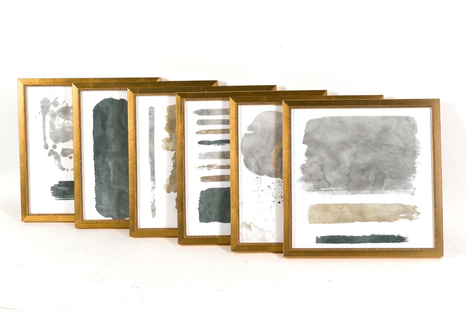 Paragon "City Loft I - VI" Framed Art Set By Nicoll: Includes 6 framed modern watercolor pieces of abstract art. Each measures 13" x 13".