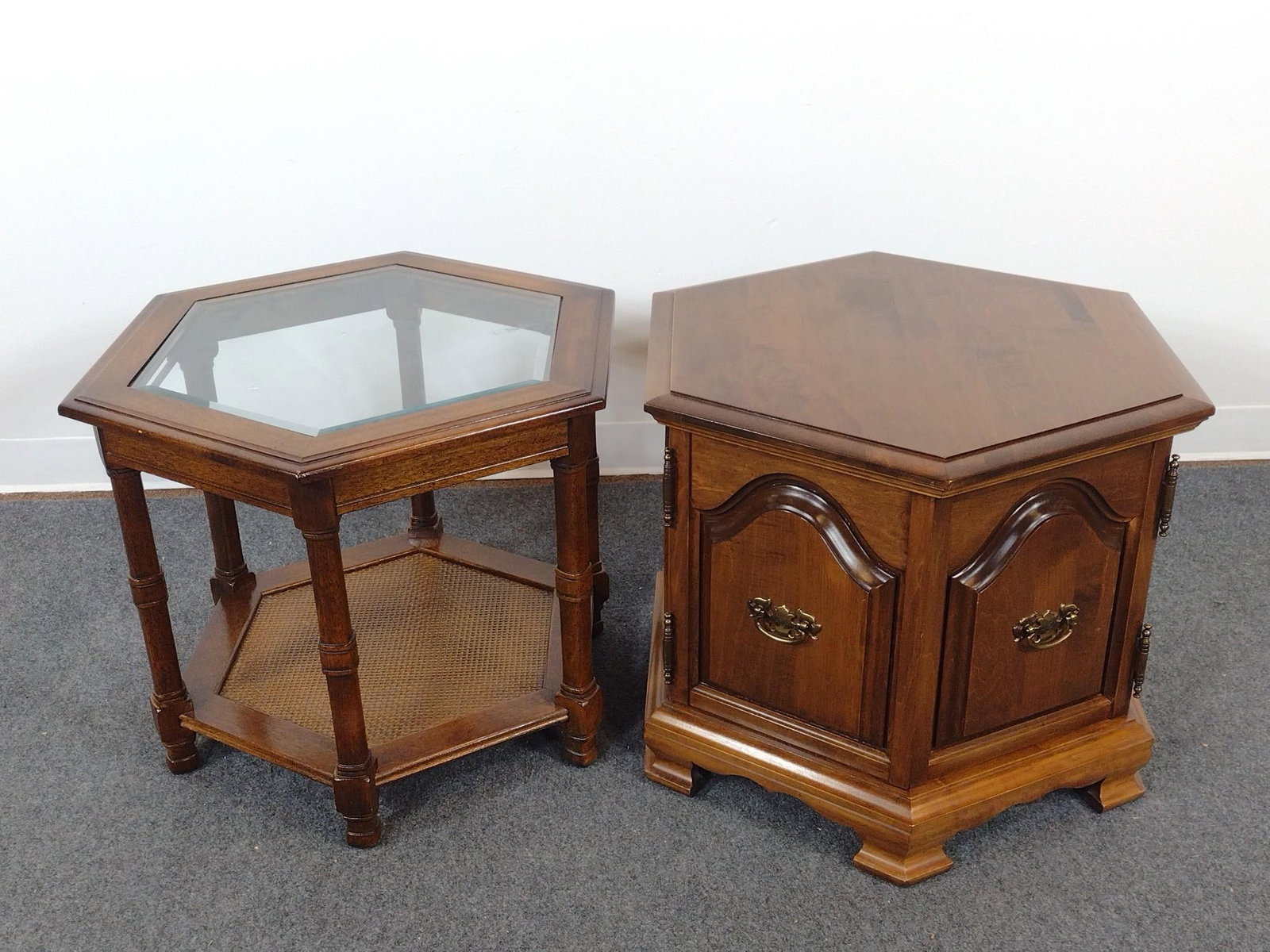 2 Hexagonal End Tables (1 of 4)