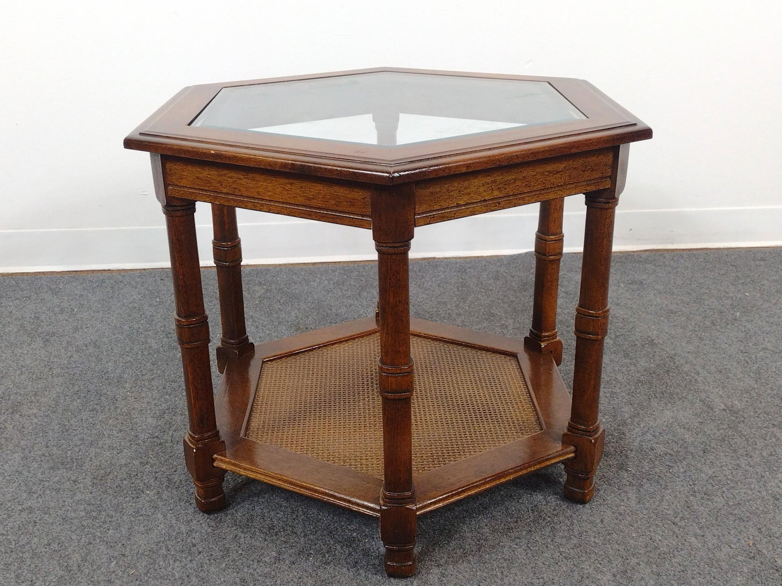 2 Hexagonal End Tables - 4