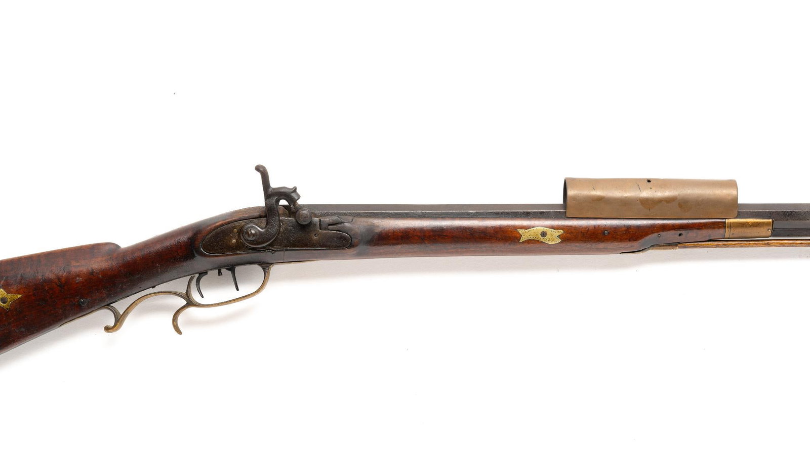 Antique 1/2 Stock Percussion Rifle, Approx. .32 Caliber (1 of 8)