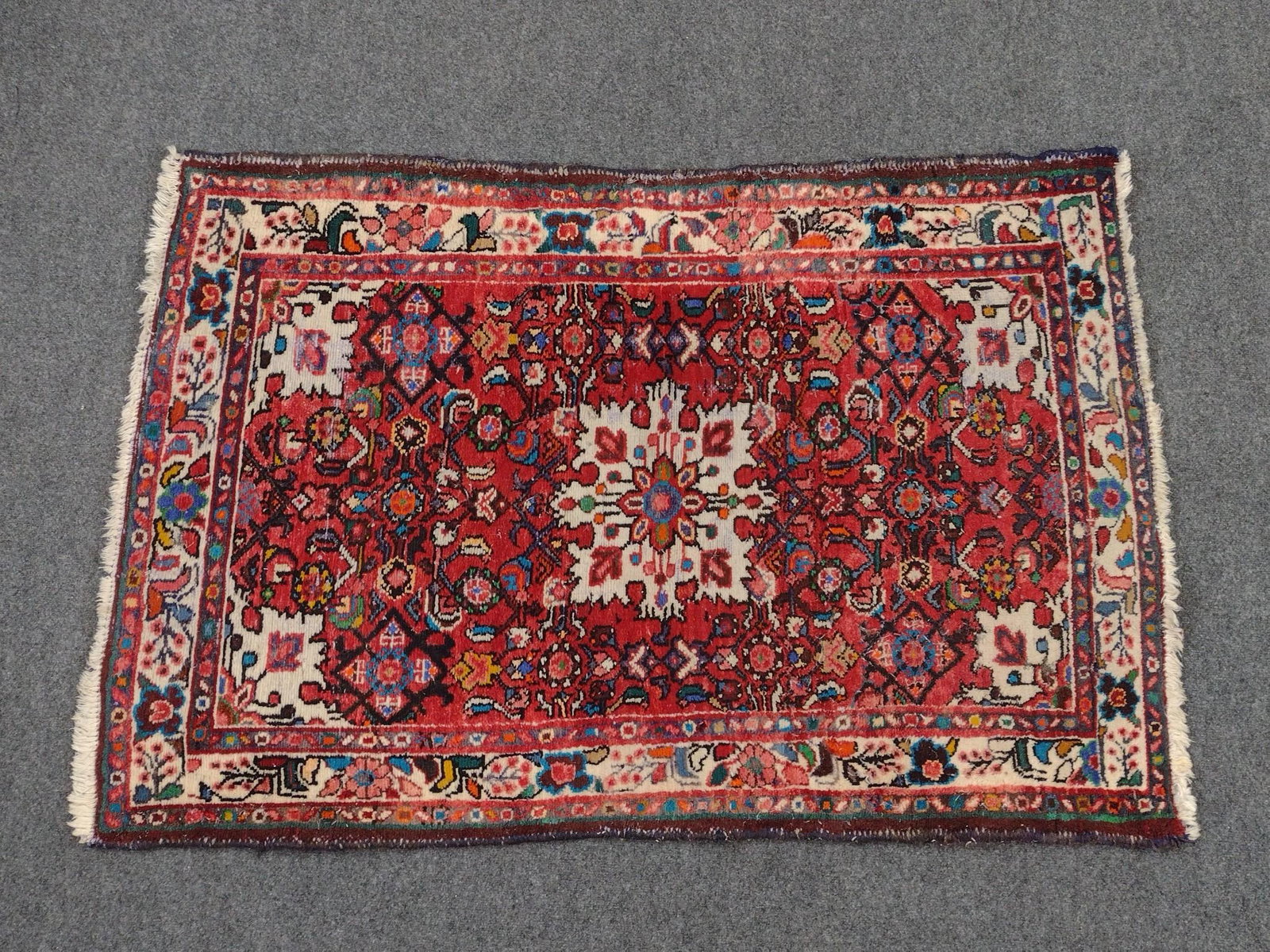 Persian Area Rug: 5' long X 3'6" wide. Provenance: From the Estate of Lory Patrick Jones (1933–2026), actress, writer, director, and philanthropist known professionally as Lory Patrick. During her career, s
