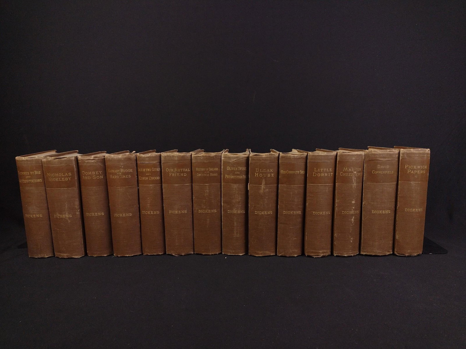 14 Volumes of Charles Dickens Books c. 1885-1900 (1 of 5)