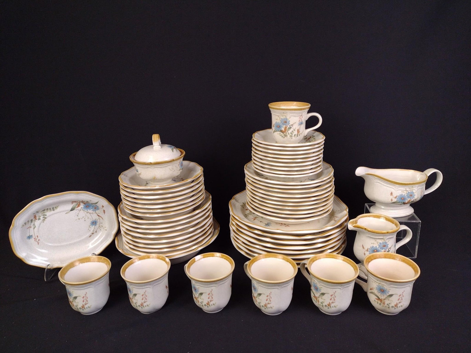 Mikasa "Blue Daisy" Dinner Service (1 of 7)