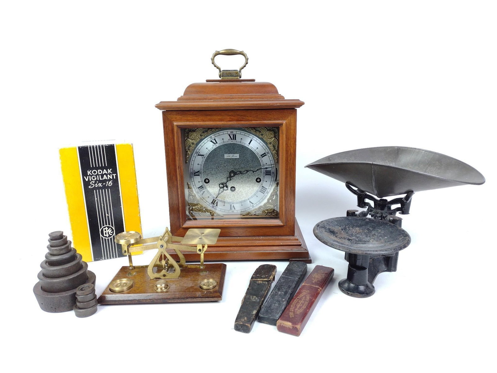 2 Antique Scales, Vintage Kodak Camera, & Seth Thomas Mantle Clock (1 of 18)