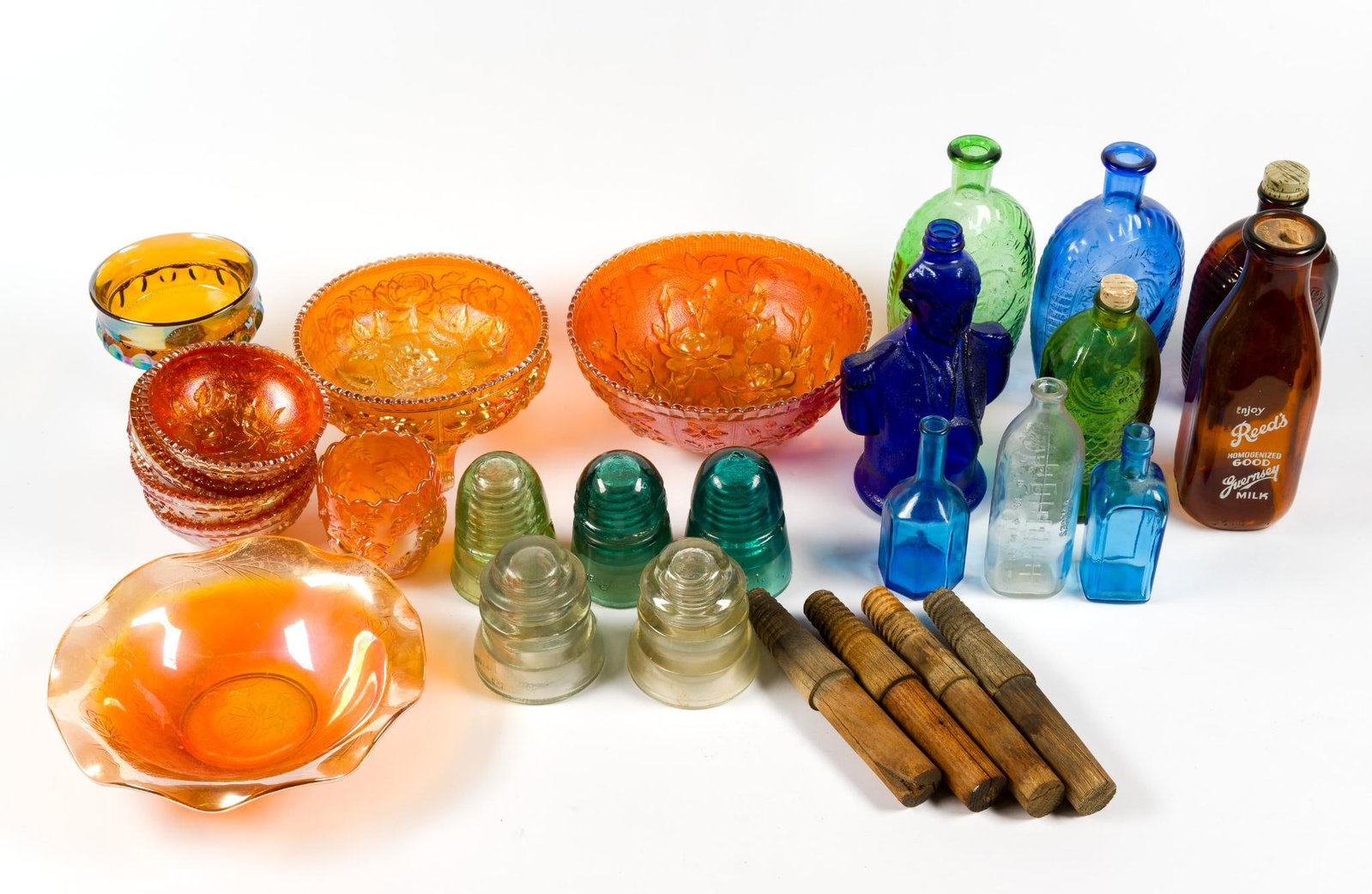 Vintage Glass Bottles, Glass Insulators and Carnival Glass (1 of 6)