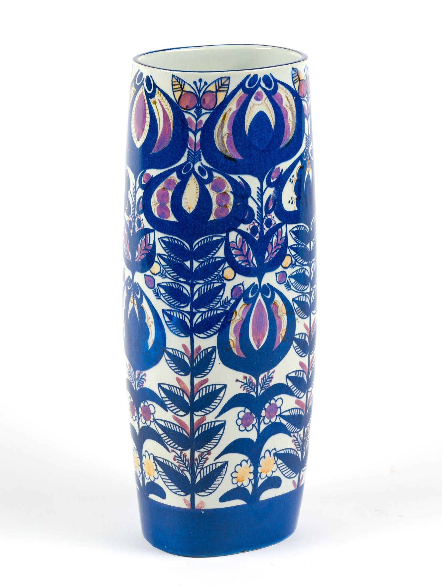 Danish Modern Royal Copenhagen Vase: Measures 14-1/2" high. 