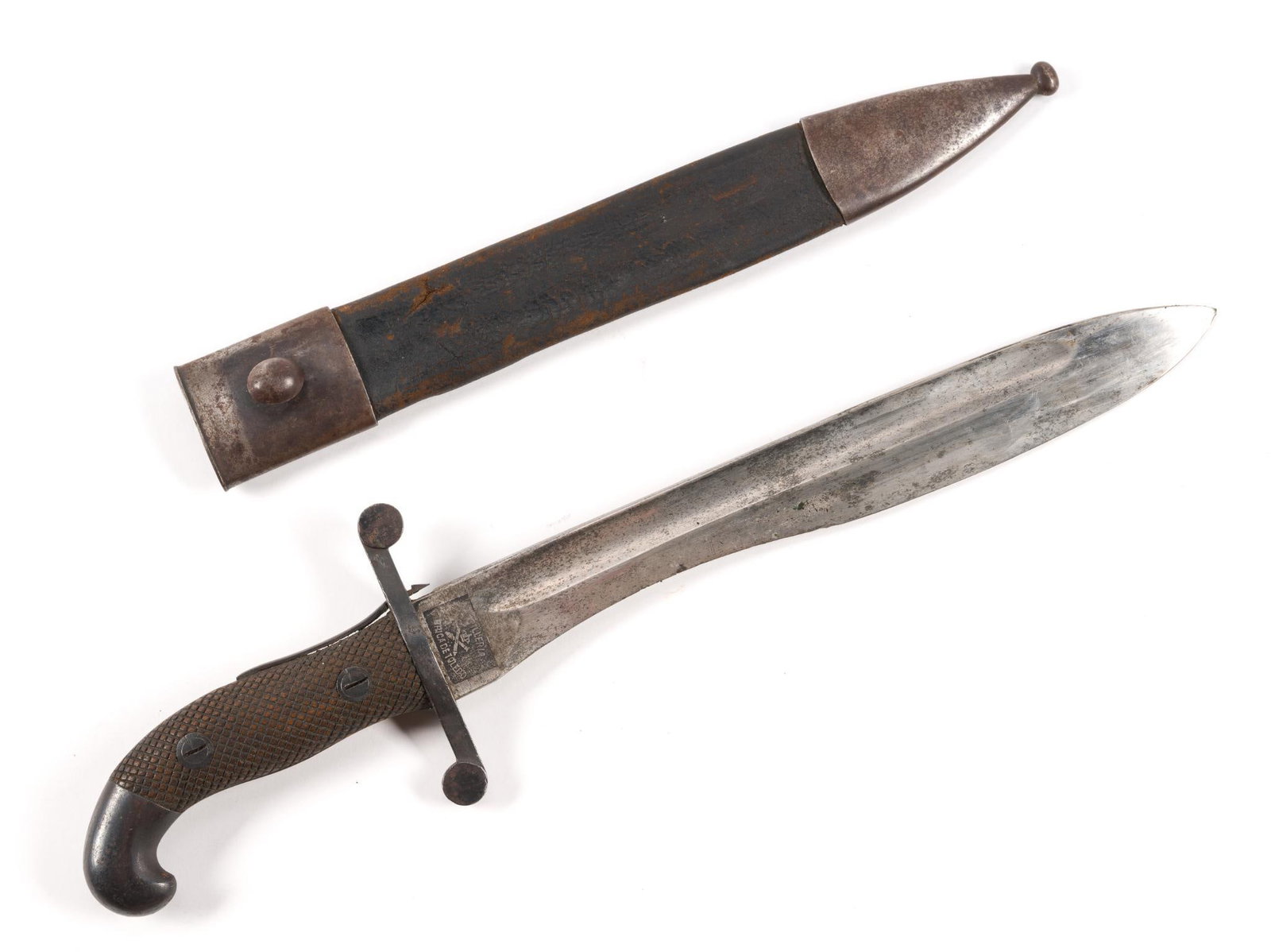 Spanish Issue Bolo Knife & Scabbard (1 of 3)