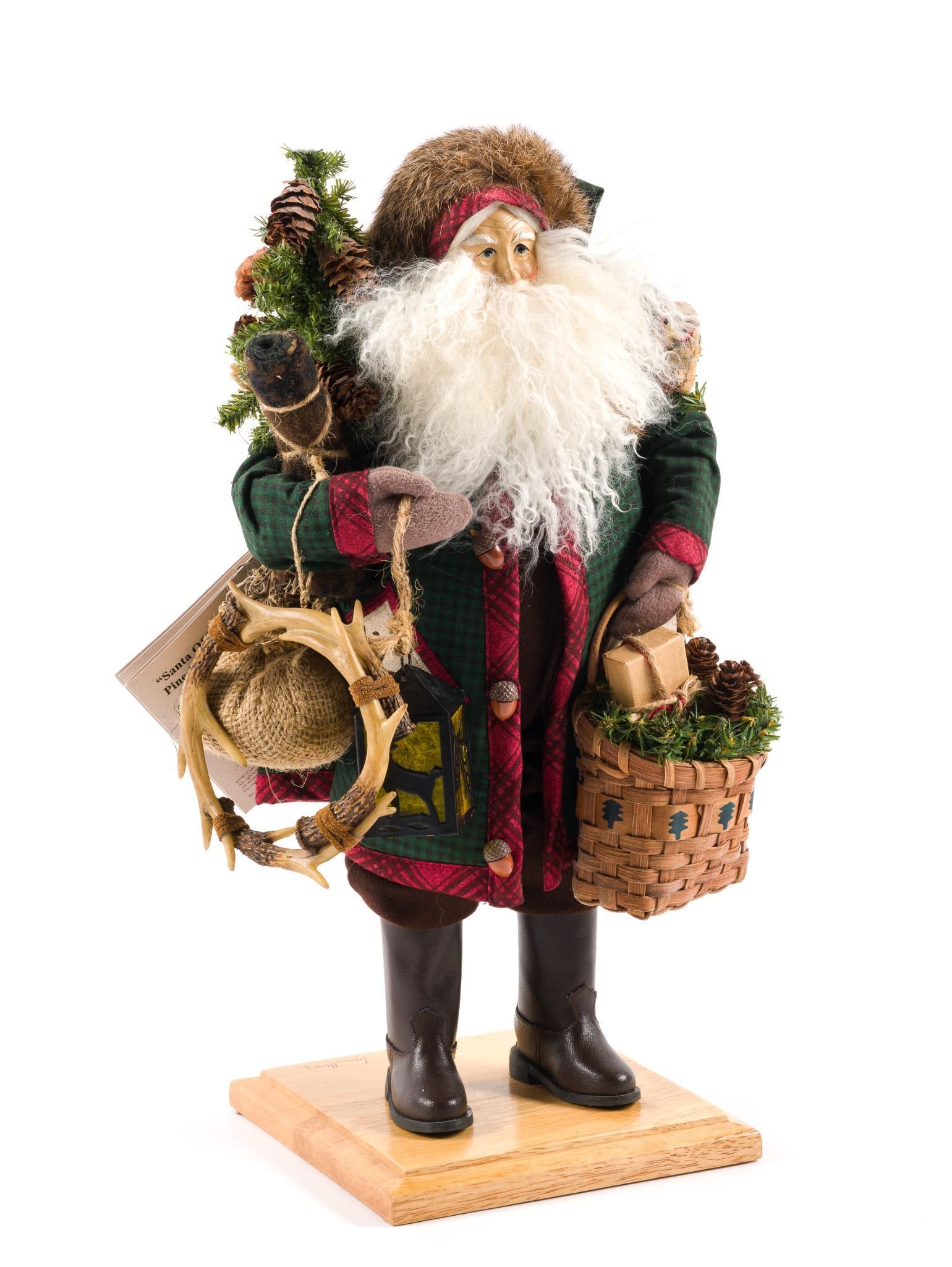 Lynn Haney Signed "Santa Of The Tall Pines" Statue: Measures 7" x 7" x 17-1/2". 
