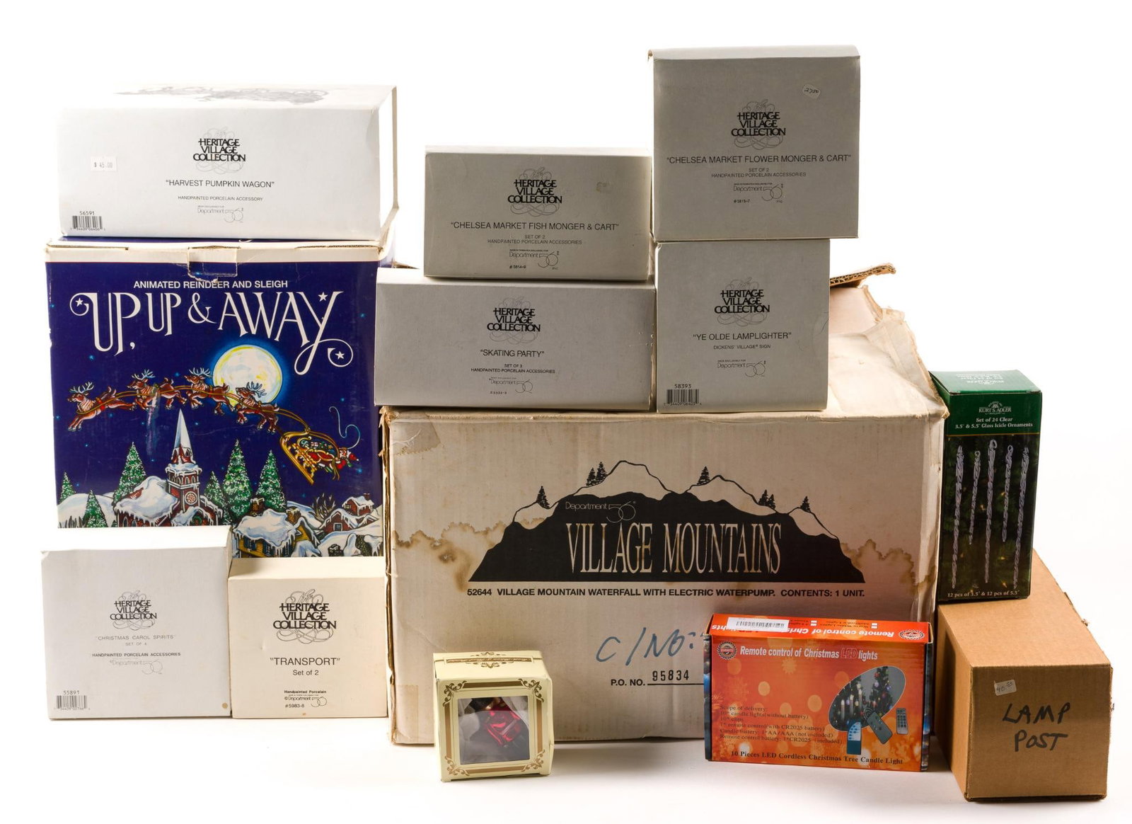 Dept 56 Heritage Village "Up, Up & Away" & "Village Waterfall" (1 of 6)