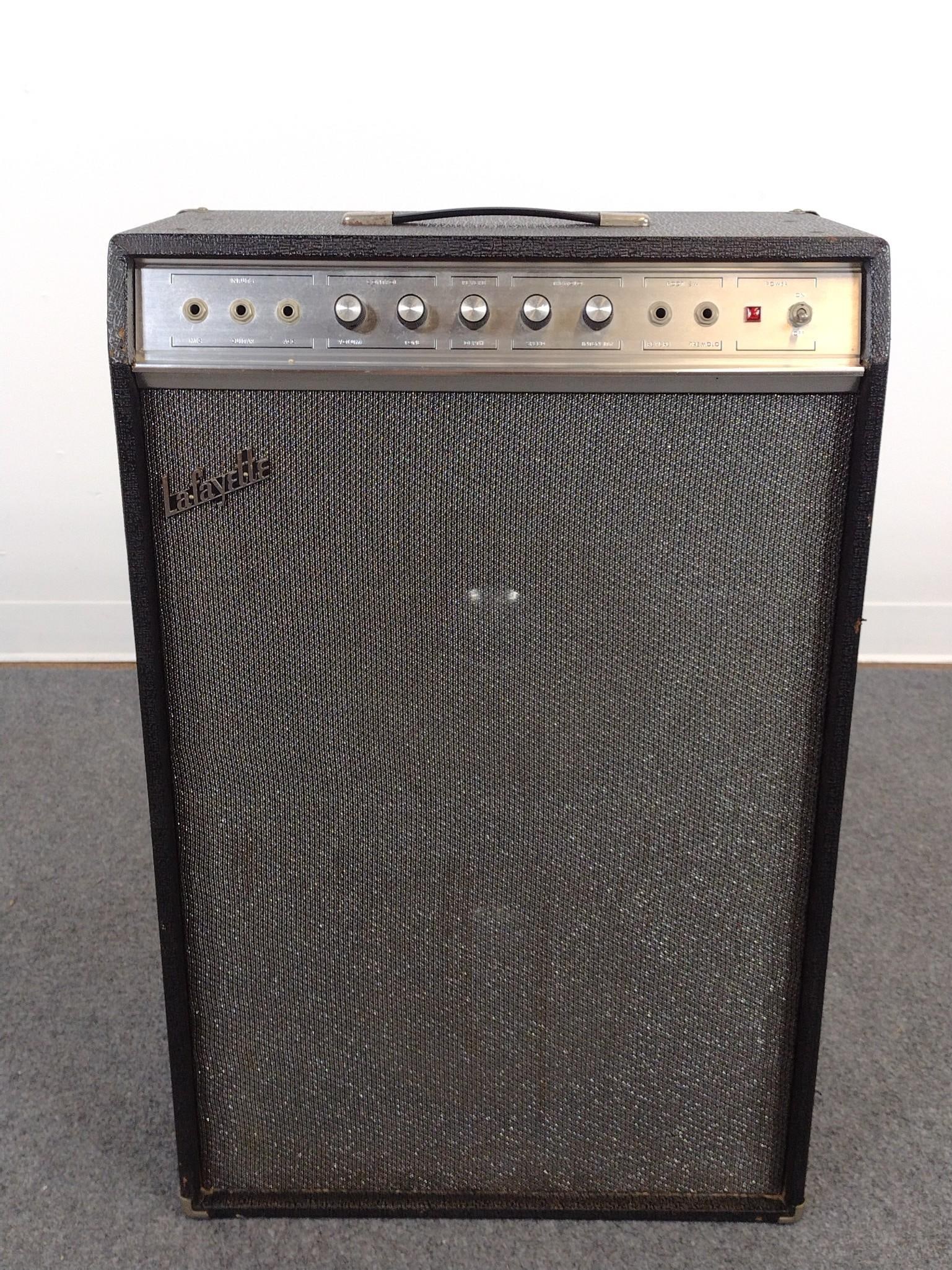 Lafayette Amp: 20" wide X 10" deep X 30" high. 