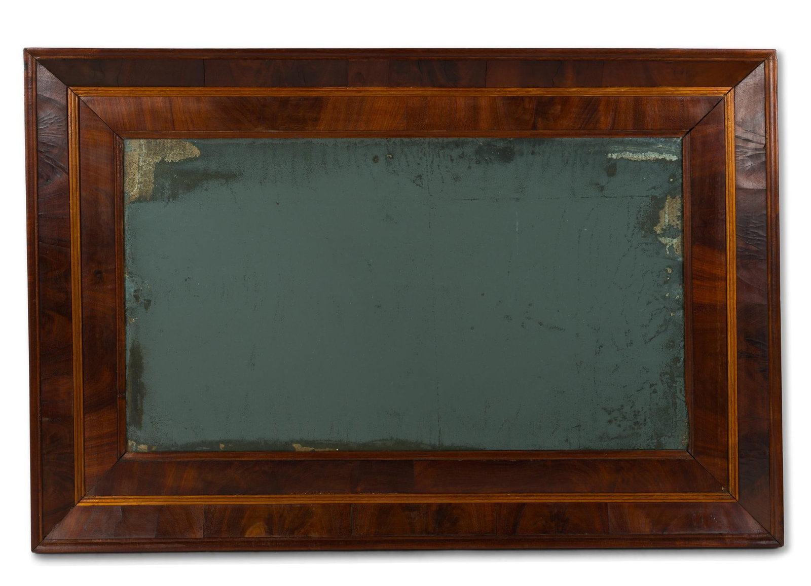 Antique American Empire Wall Mirror: 26-1/4" high x 39" wide. 
