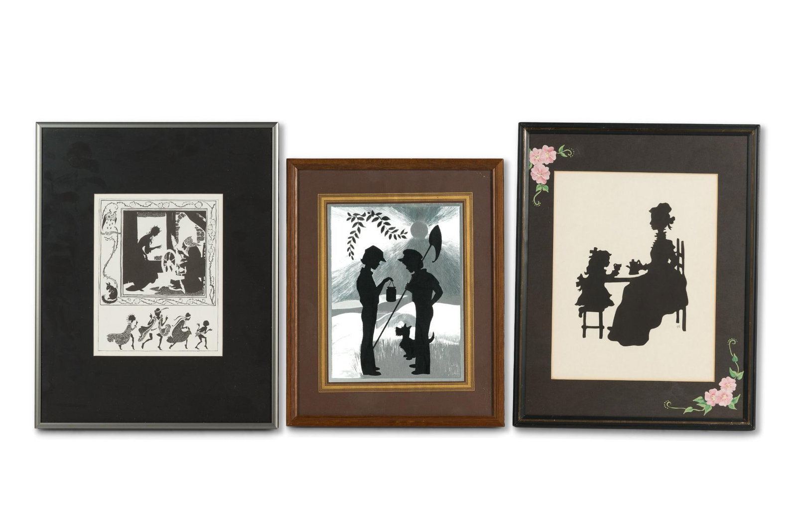3 Vintage Framed Silhouette Art (1 of 7)