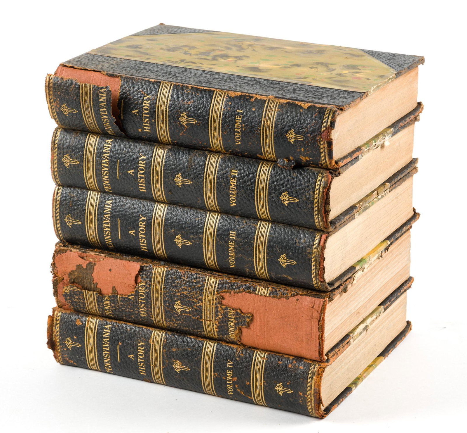 5 Antique Volumes of "Pennsylvania A History" (1 of 2)