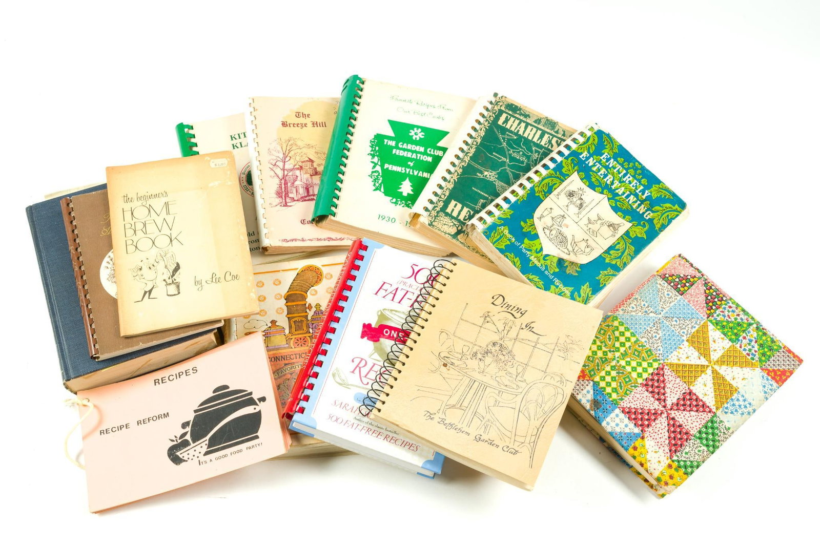 13 Cookbooks Incl. Pennsylvania Cookbooks: Includes 5 Pennsylvania/Harrisburg cookbooks. Largest cookbook measures approximately 7-1/2" x 8-1/2". 