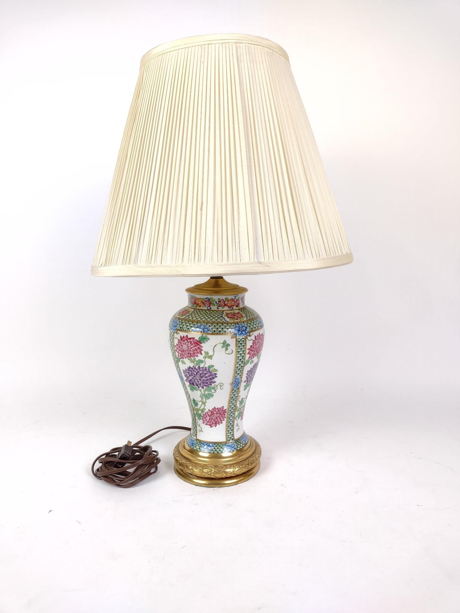 Chinese Famille Rose Ceramic Table Lamp (1 of 3)