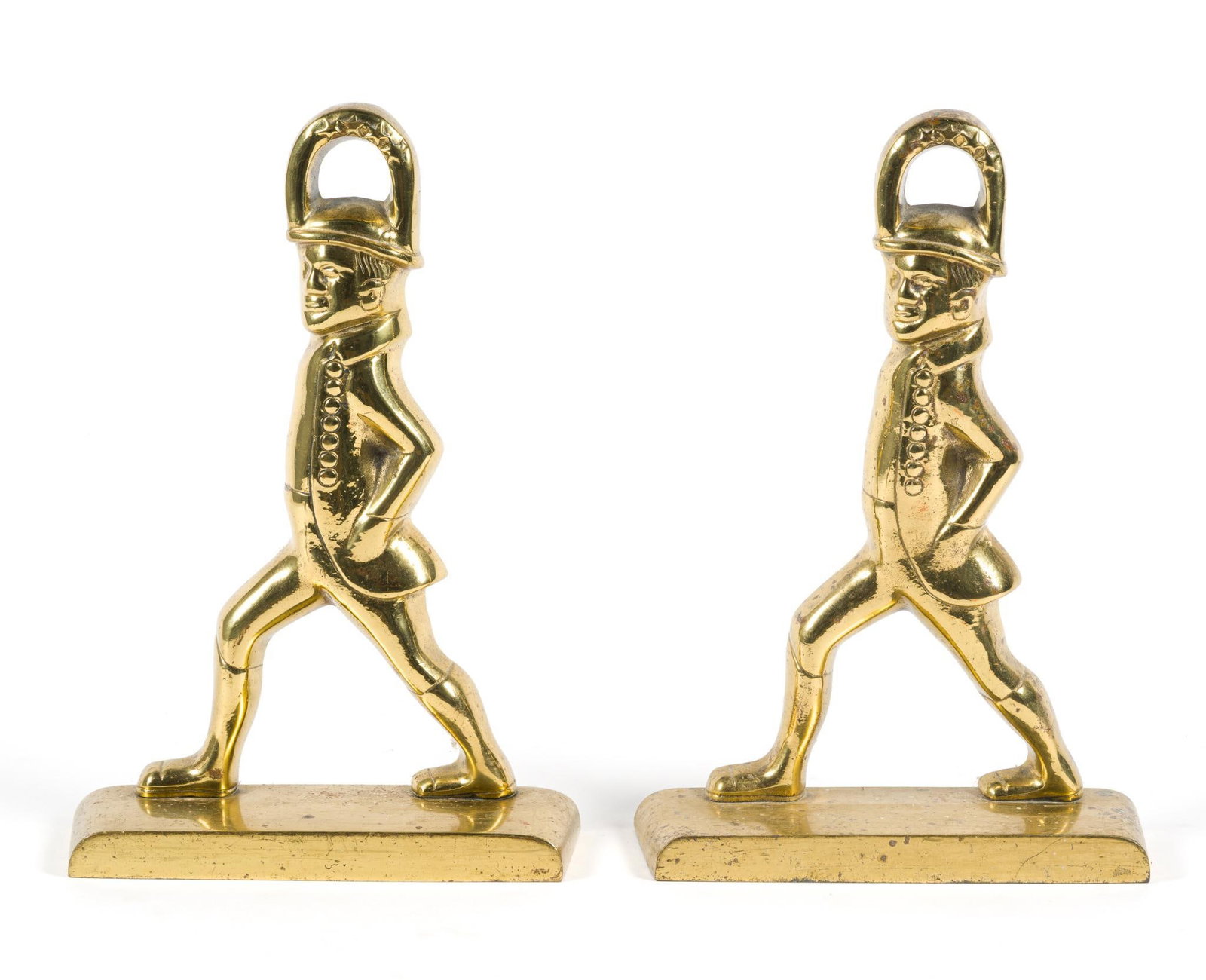 2 Virginia Metal Crafters Soldier Bookends: Measures 11-1/2" tall.