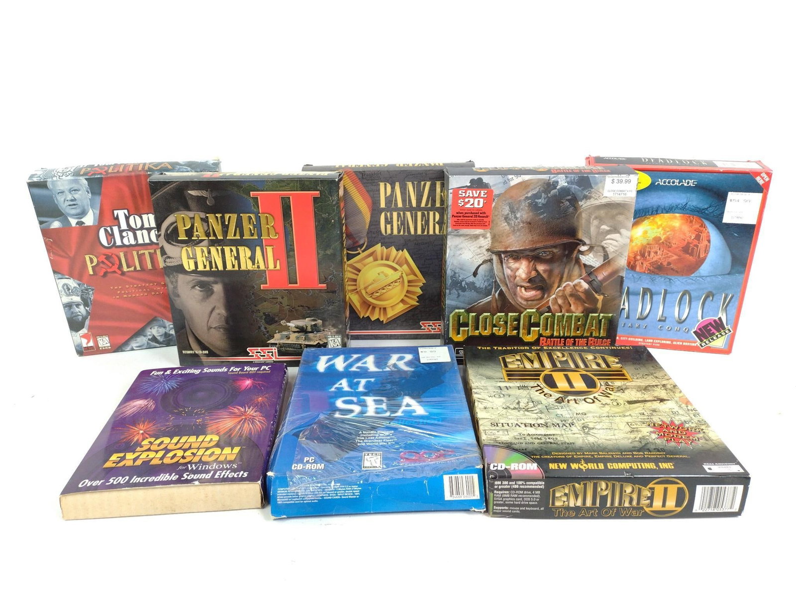 8 Vintage PC Computer Games incl. Panzer General (1 of 10)