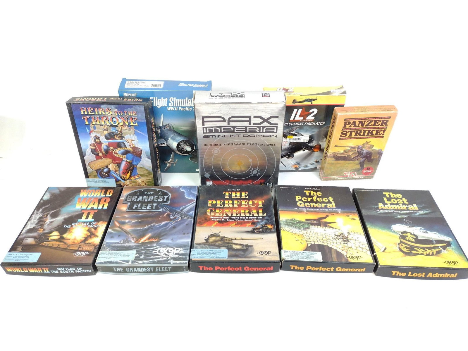 10 Vintage PC Computer Games incl. Panzer Strike (1 of 11)