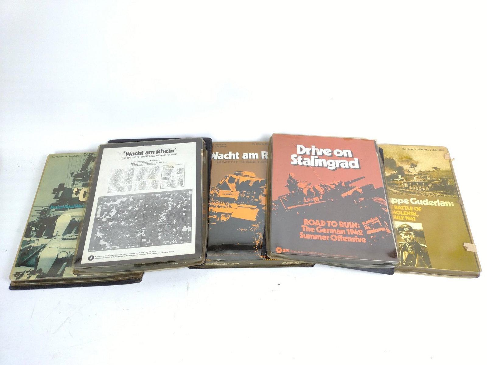 5 Vintage Historical Board Games: Wacht am Rhein; The Time Is: 0630 hrs. 16 December 1944; and more. All in original packaging. 