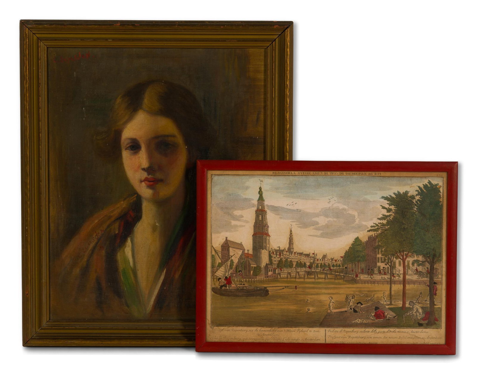 Oil on Canvas Portrait and Perspective View Print: 14" to 23-3/4" long x 18-3/4" to 19-1/4" wide. 