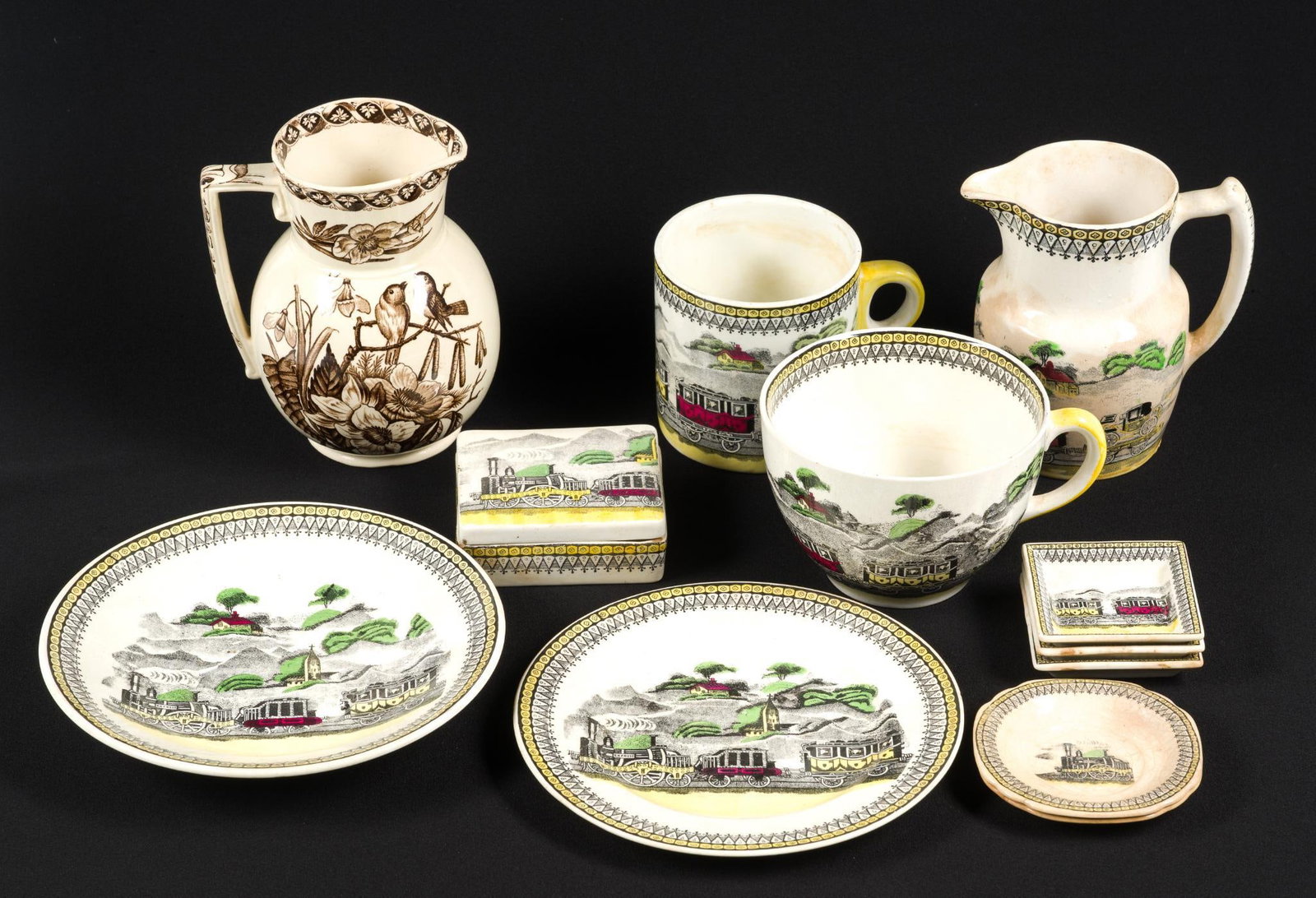 Vintage Portland Pottery "Railway" Transferware (1 of 7)