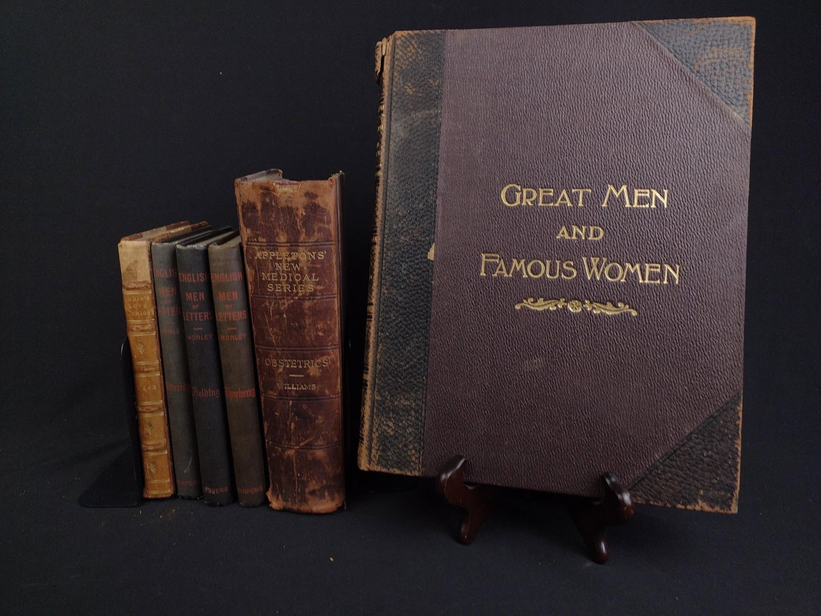 6 Antique Books Incl. Great Men & Famous Women (1 of 3)