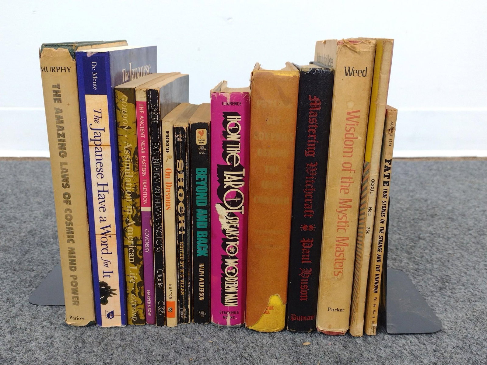 13 Books on The Occult & Psychotherapy: Books include "The Amazing Laws of Cosmic Mind Power" by Joseph Murphy, "The Japanese Have a Word" for It by Boyé Lafayette De Mente, "Assimilation in American Life" by Milton M. Gordon, "The Anc