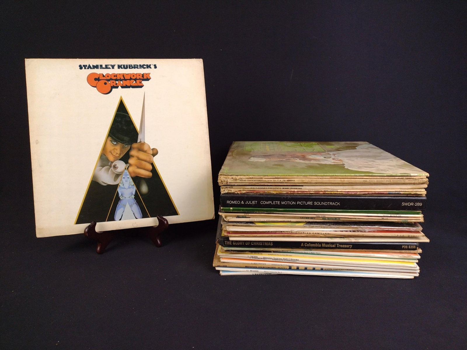 37 Vinyl Records Incl. Herb Alpert & Movie Soundtracks: Vinyl records measure 12-1/2" x 12-1/4".