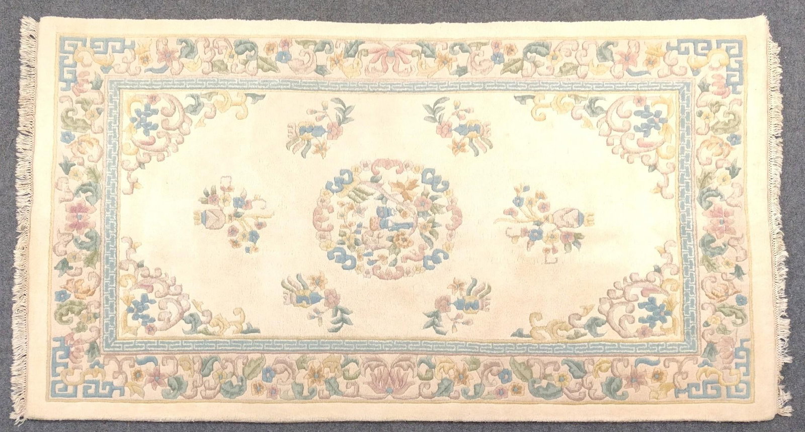 Chinese Peking Style Area Rug: Circa Mid Century. 8'7" long X 5'5" wide. 