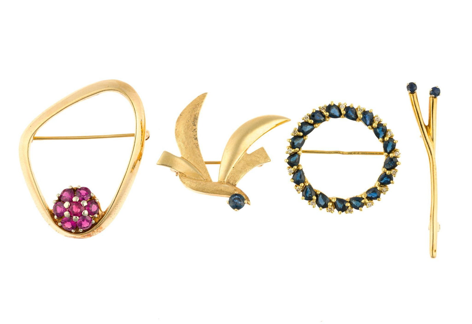 Four 14K Gold Brooches (1 of 2)