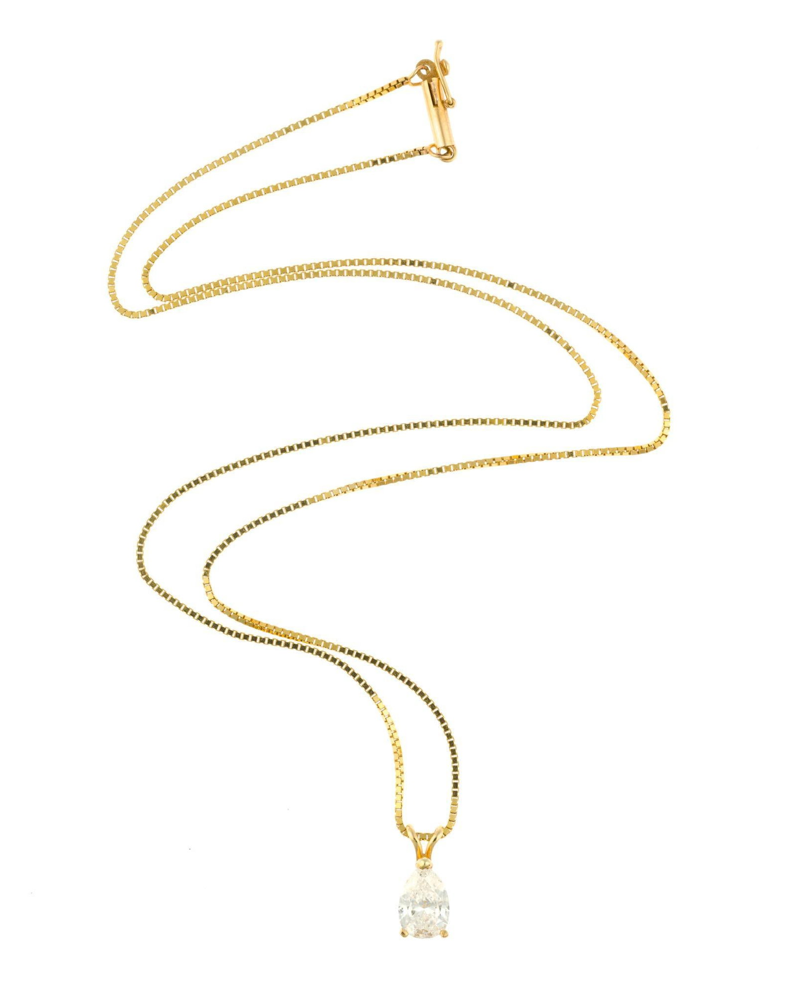 14K Gold and 1.03 Ct Diamond Pendant Necklace (1 of 4)