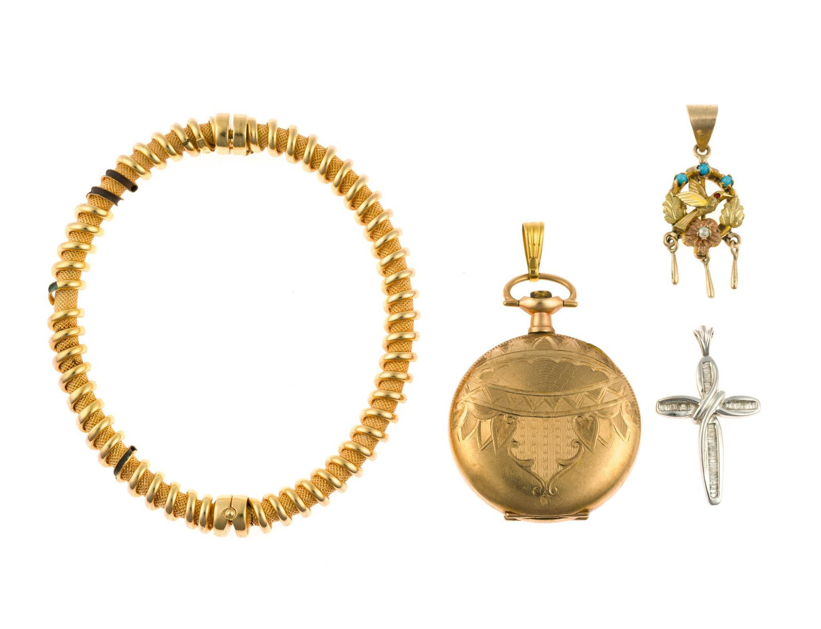 9K and 10K Gold Jewelry and Gold-filled Pocket Watch (1 of 3)