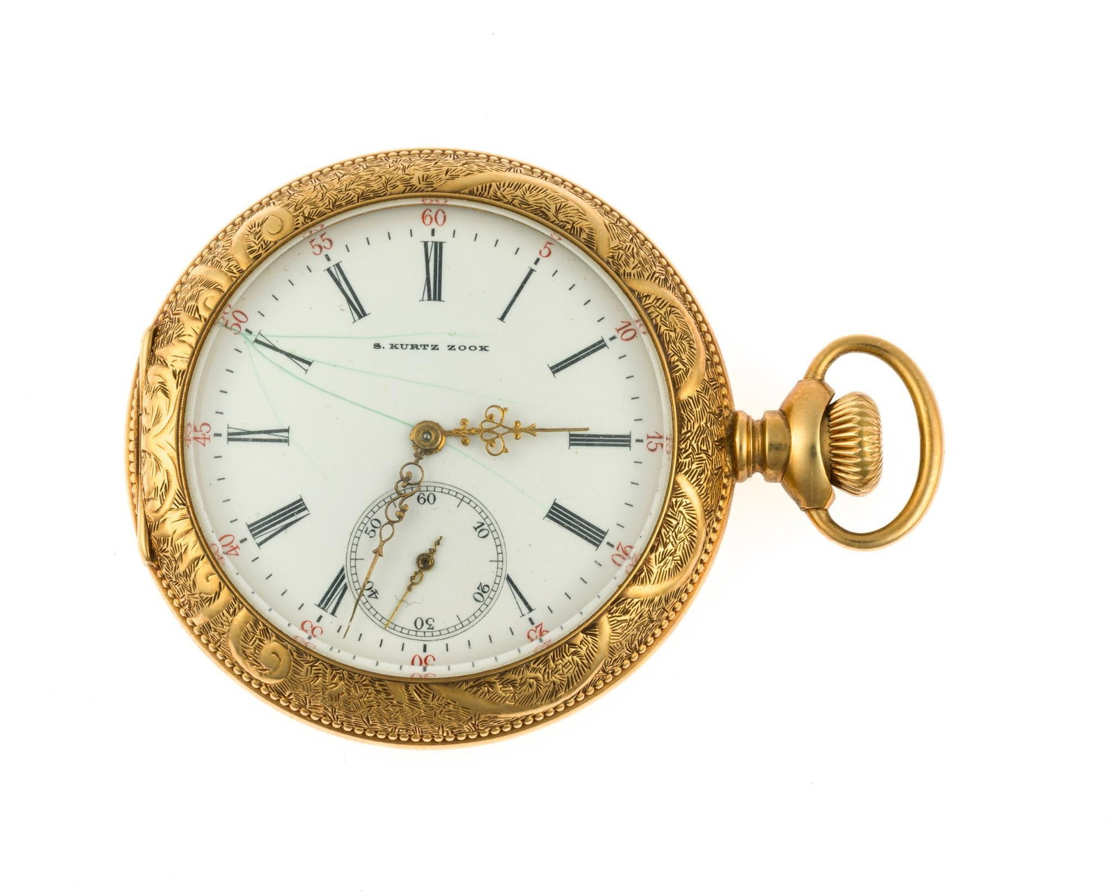 Rare Lancaster PA Zook 14K Gold Pocket Watch (1 of 5)