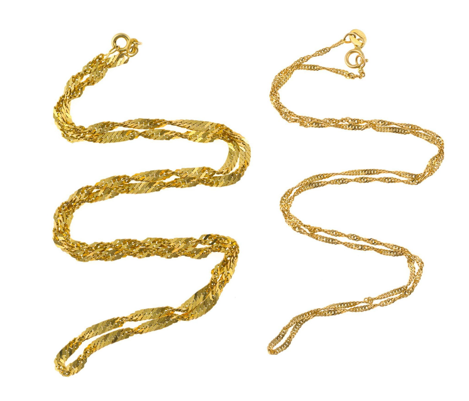 Two 14K Gold Chain Necklaces (1 of 3)