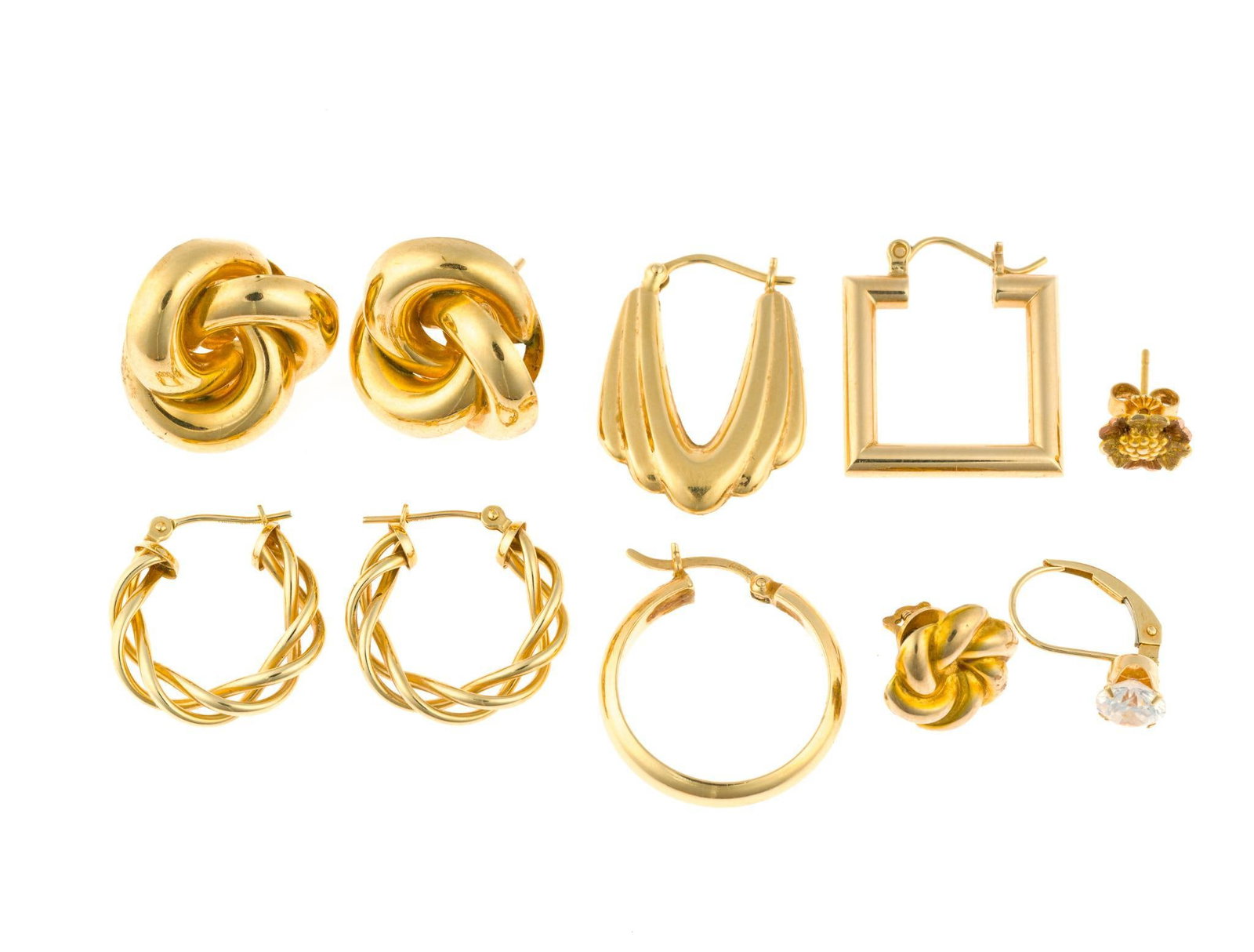 14K and 10K Gold Hoop and Stud Earrings (1 of 3)