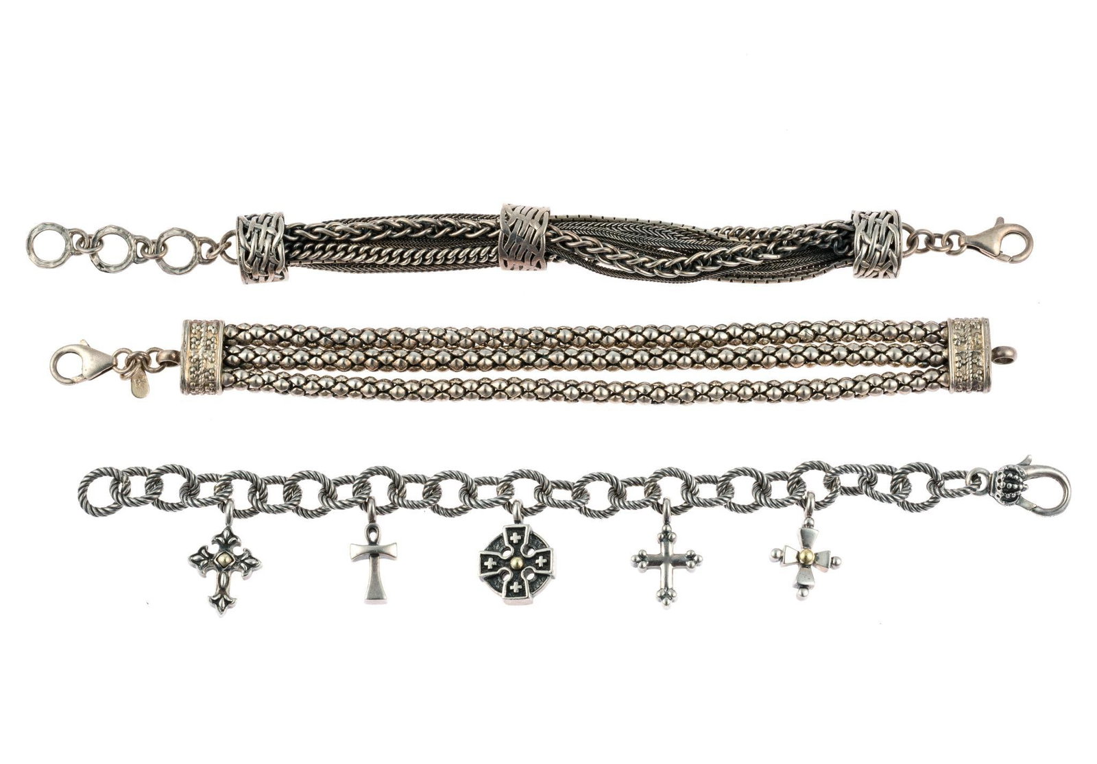 3 Sterling Silver Bracelets (1 of 2)