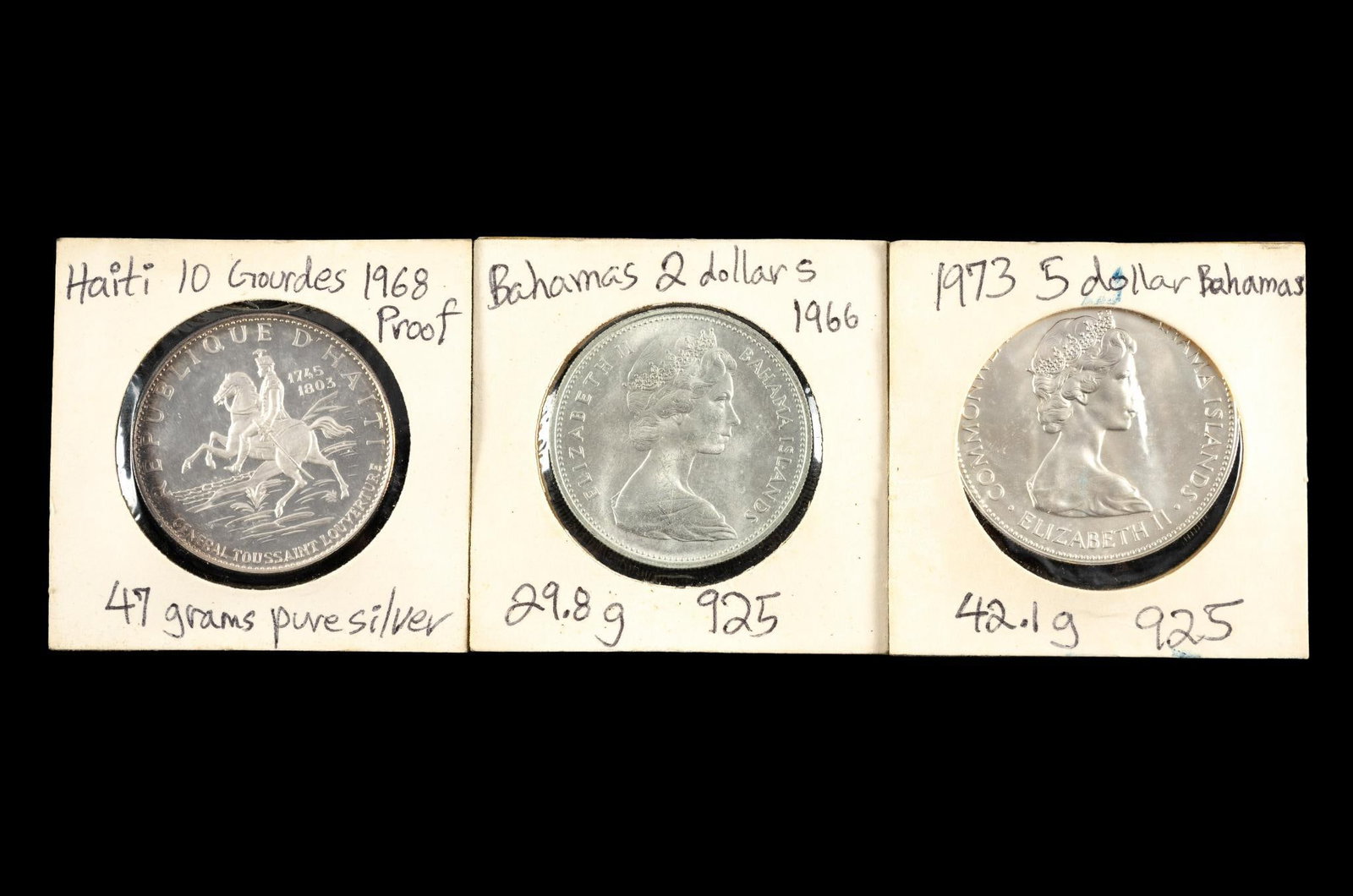 Silver Coins Bahamas Haiti (1 of 2)