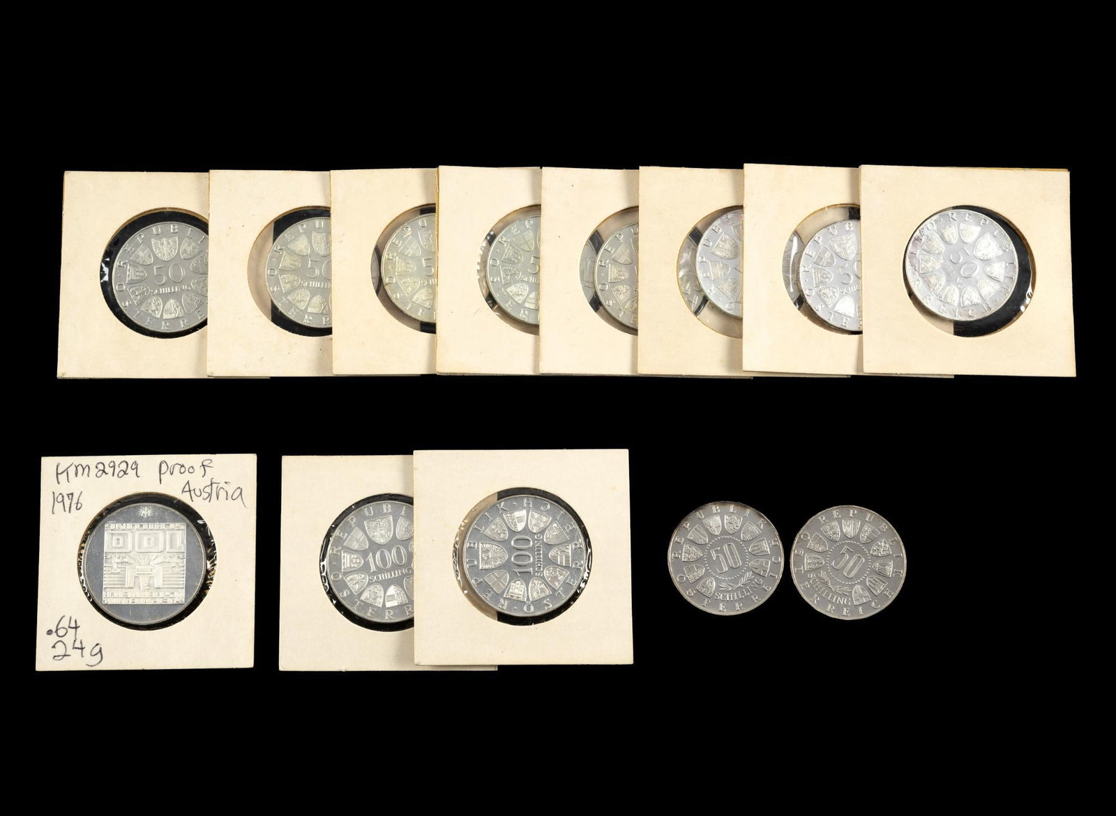 Fourteen Silver Austria Coins (1 of 2)
