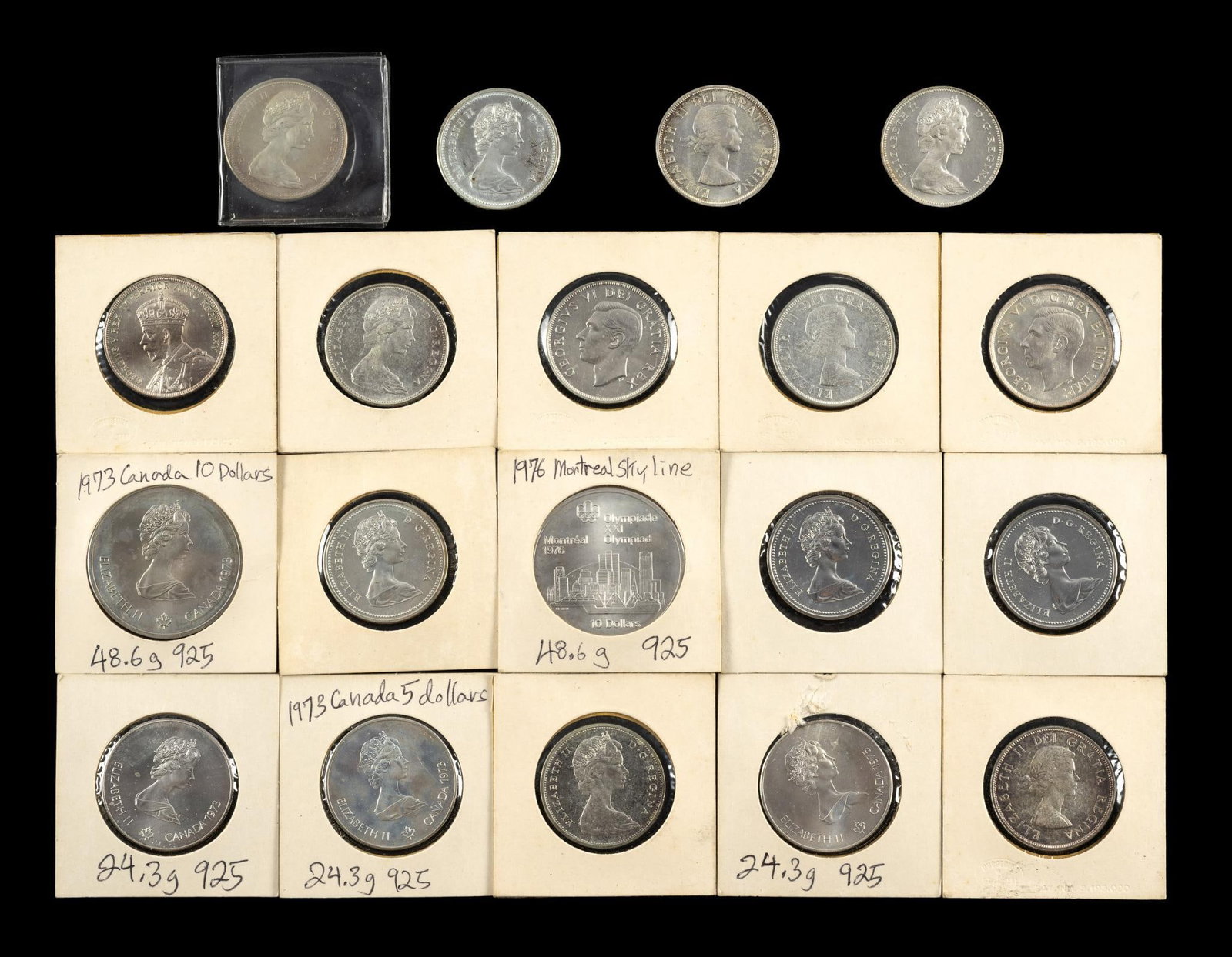 Nineteen Silver Canada Dollar Coins (1 of 2)