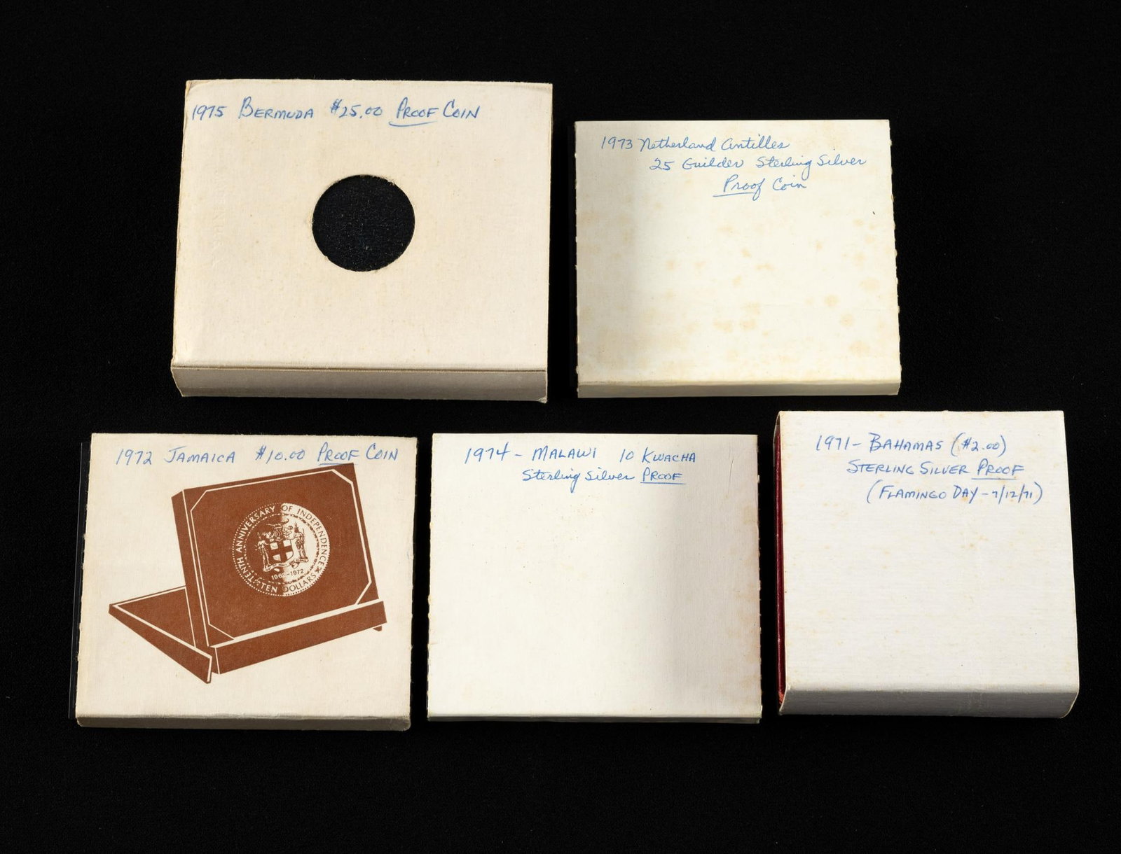 Bahamas Bermuda Antilles Malawi Jamaica Sterling Silver Coins (1 of 6)