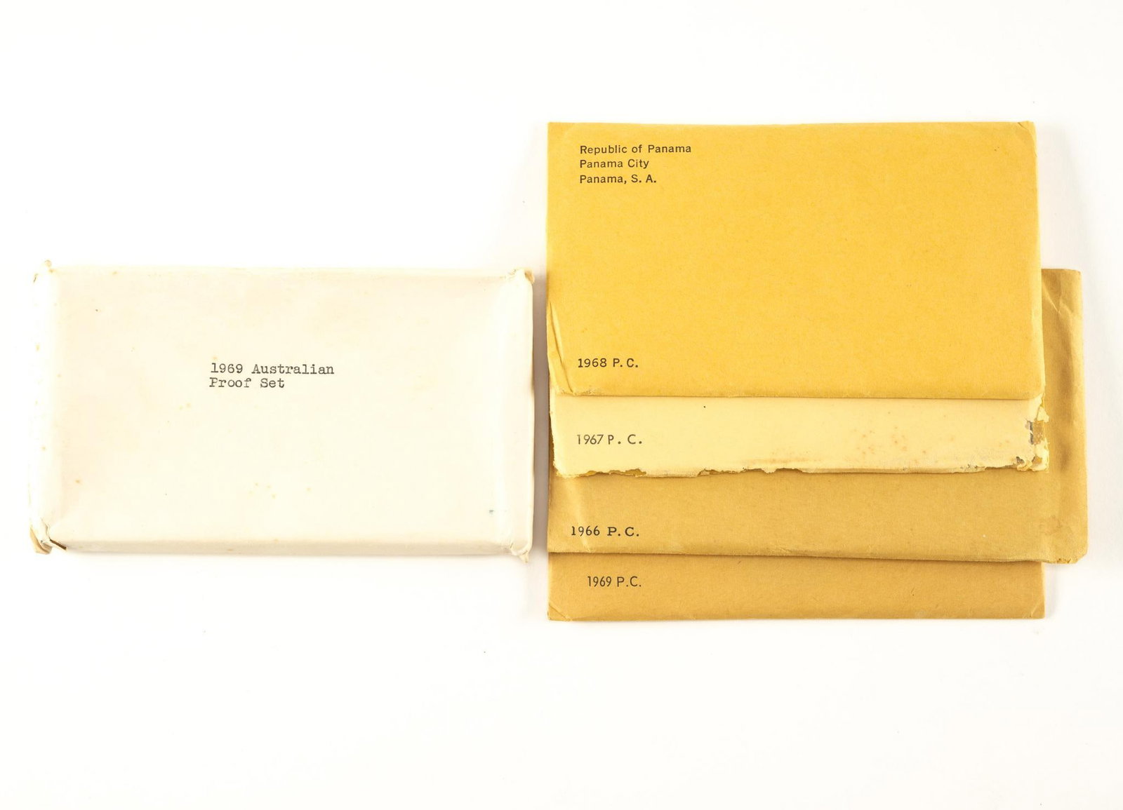 Five Panama And Australia Proof Sets With Silver Coins (1 of 1)