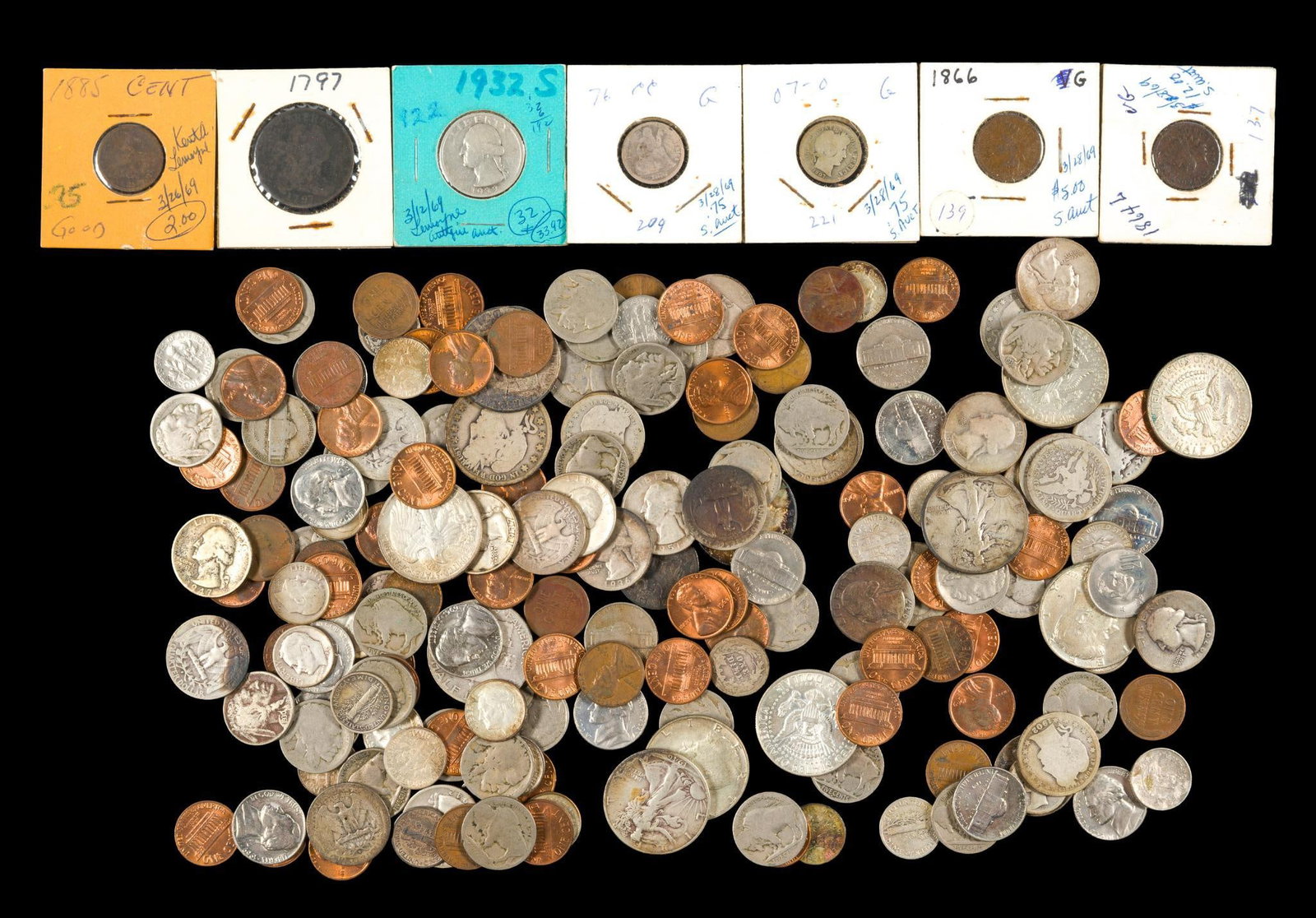 Coins Incl. Silver Half Dollars and Quarters (1 of 3)