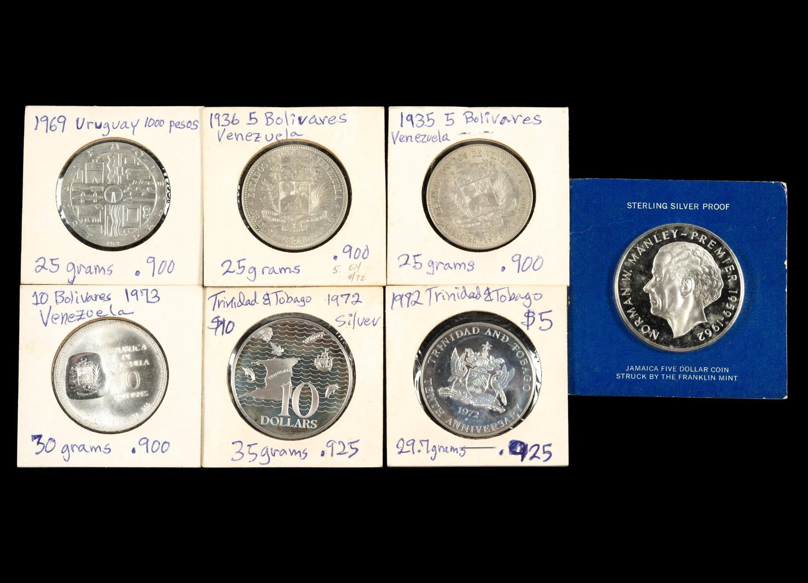 Latin American And Caribbean World Silver Coins (1 of 2)