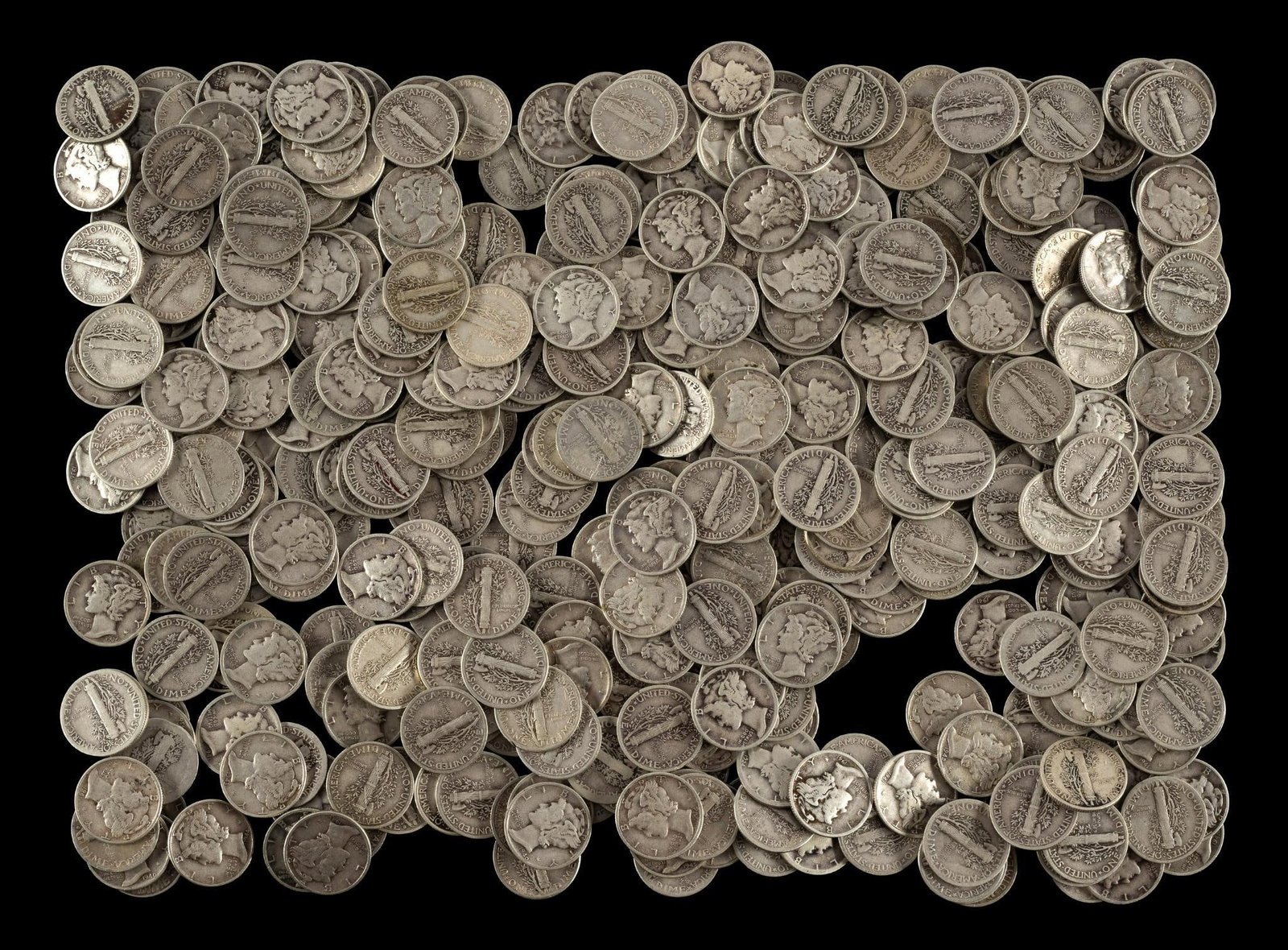 Four Hundred Silver Mercury Dimes (1 of 1)