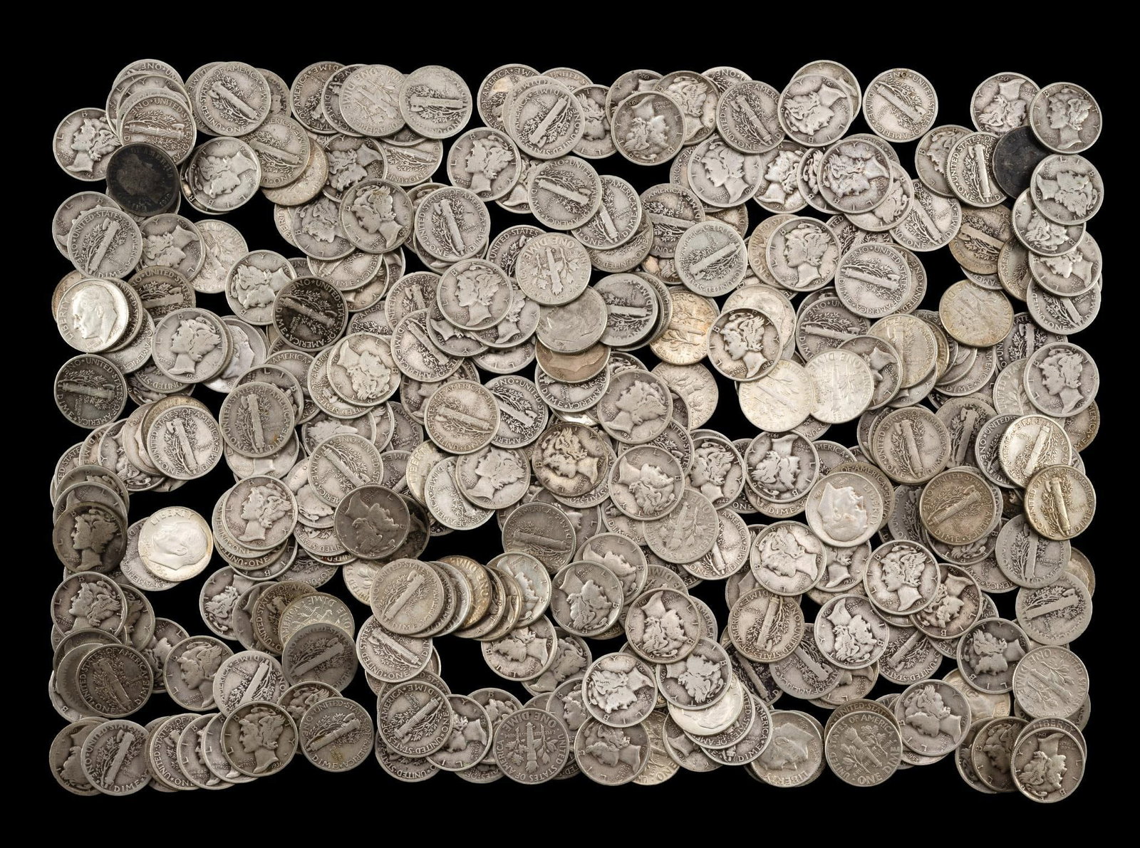 Three Hundred Fifty Silver Dimes (1 of 1)