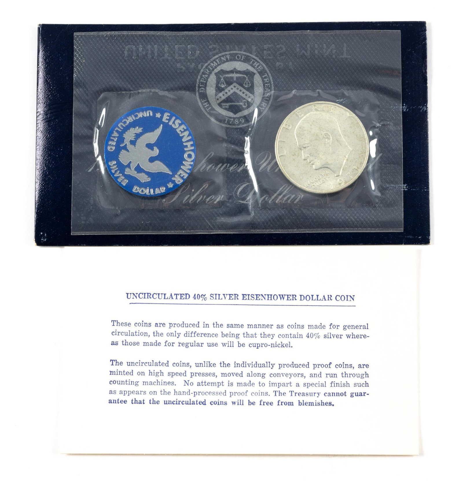 Five Silver Eisenhower Dollars - 3